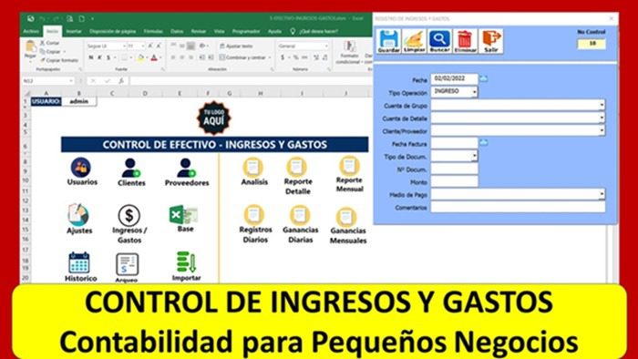 Plantilla Control de Efectivo Ingresos y Gastos