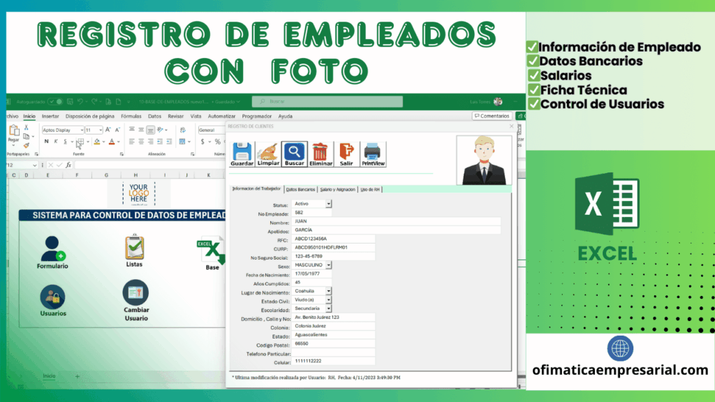 Plantilla Base de Datos Empleados con Fotos